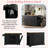 Fluted Rolling Kitchen Island With Trash Can Storage Cabinet, Power Outlet, Internal Storage Rack, 3 Drawers, 3 Open Side Racks