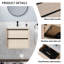 Meuble-lavabo flottant simple 24 po avec plateau en céramique Galeri-86812763