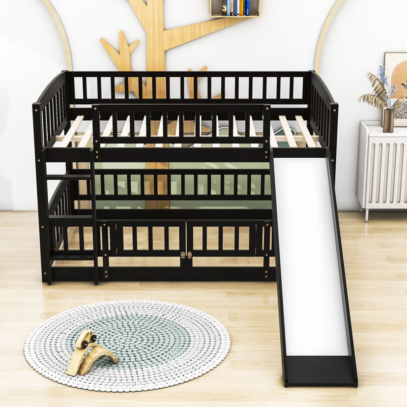Gentjana Standard Bunk Bed by Harriet Bee, Full over Full, Espresso