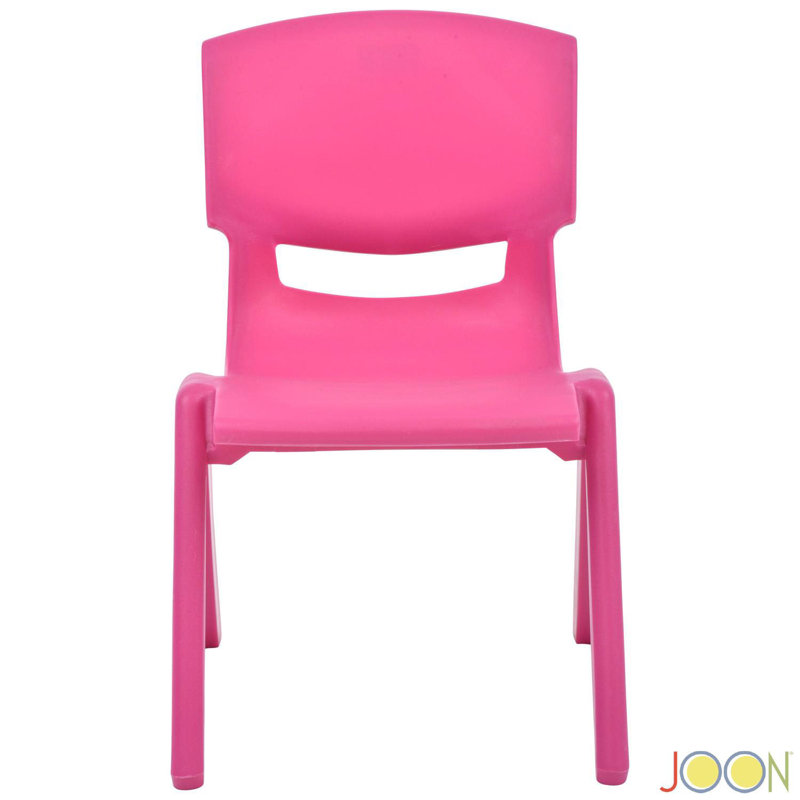 Tisbury 11" Kids Classroom Chair, Stackable, Rose