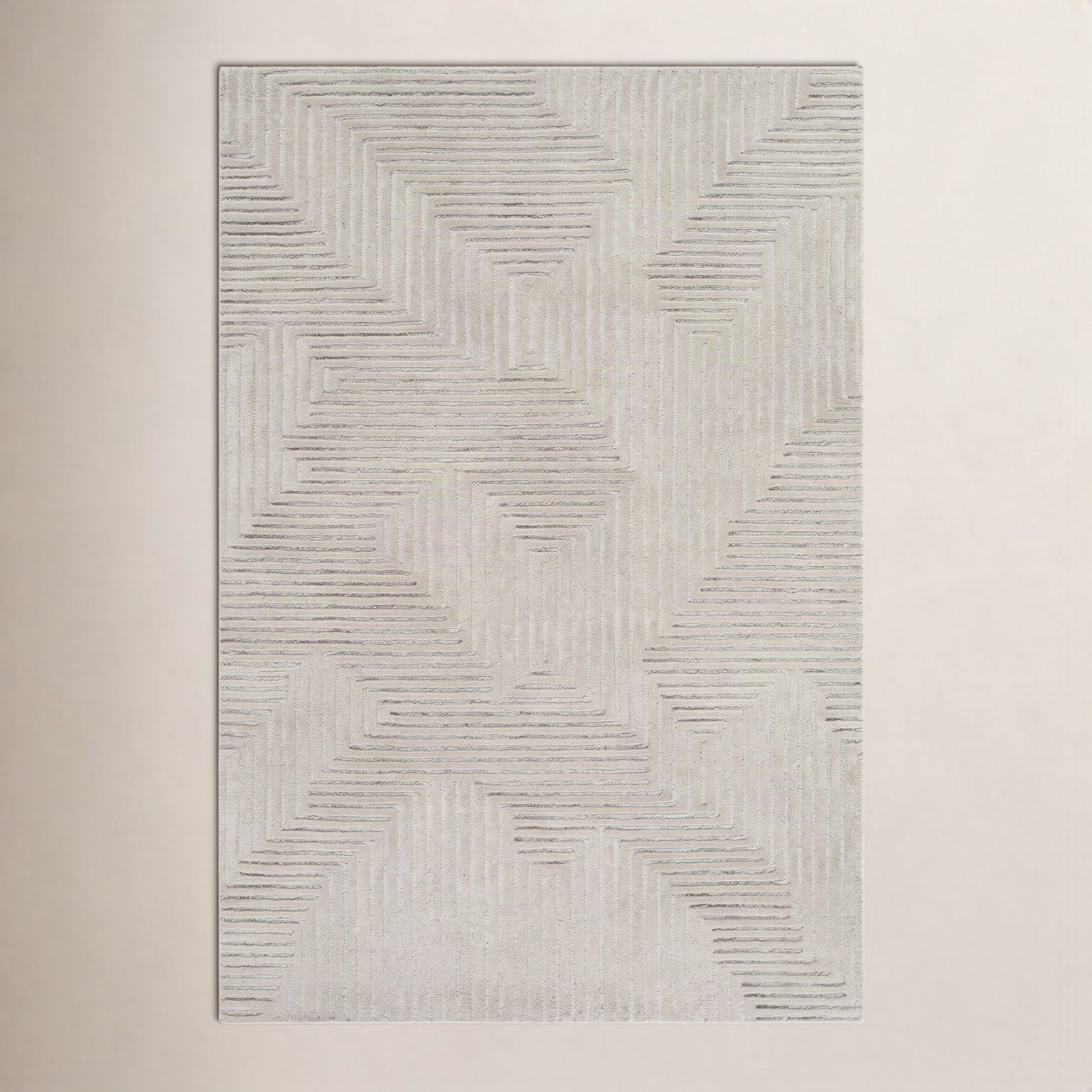 Polk Hand-Tufted Geometric Rug, Rectangle 5' x 7'6"