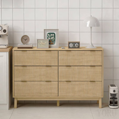 Closet Dresser, 6 Drawer Double Dresser For Bedroom