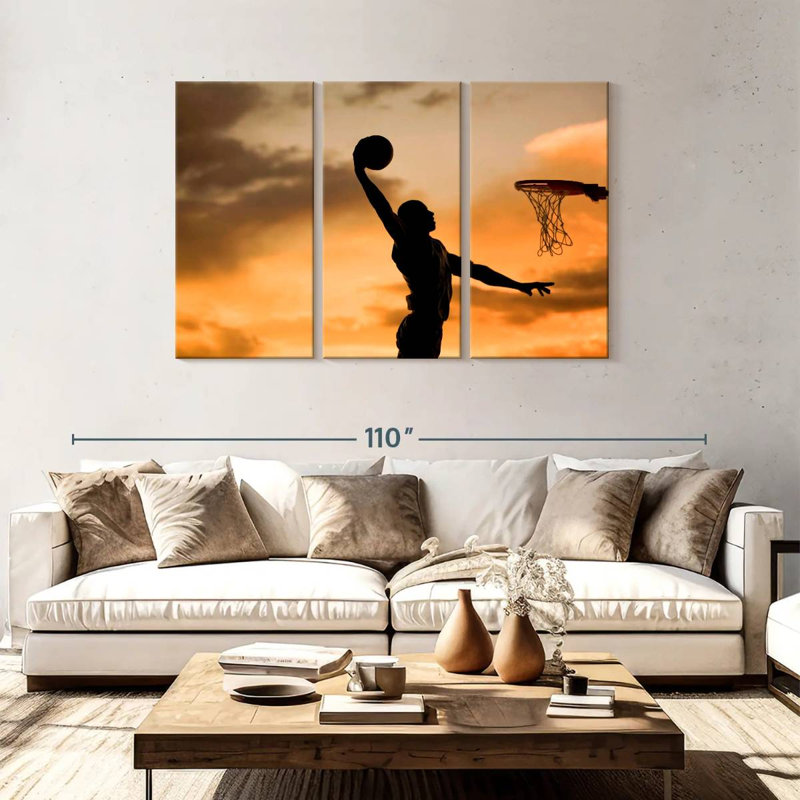 Silhouette de Sirci Basketball Dunk, H 48 po x l 74 po