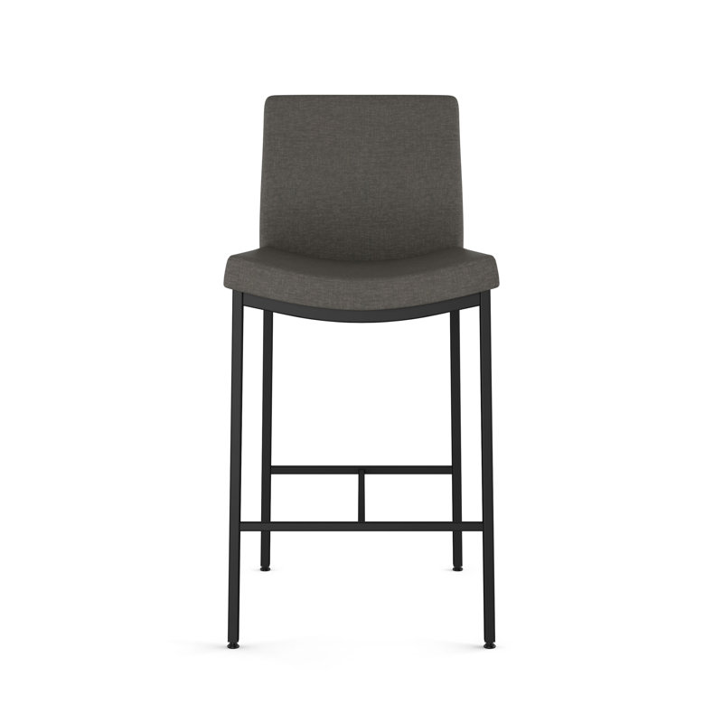 Tabouret de comptoir 26 po Torres, Noir, Gris foncé