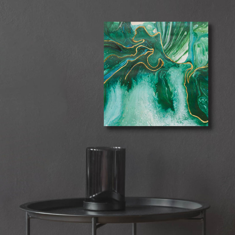 Art mural en verre épique «Embellished Amazonian 2» par Alicia Ludwig, 12 po x 12 po