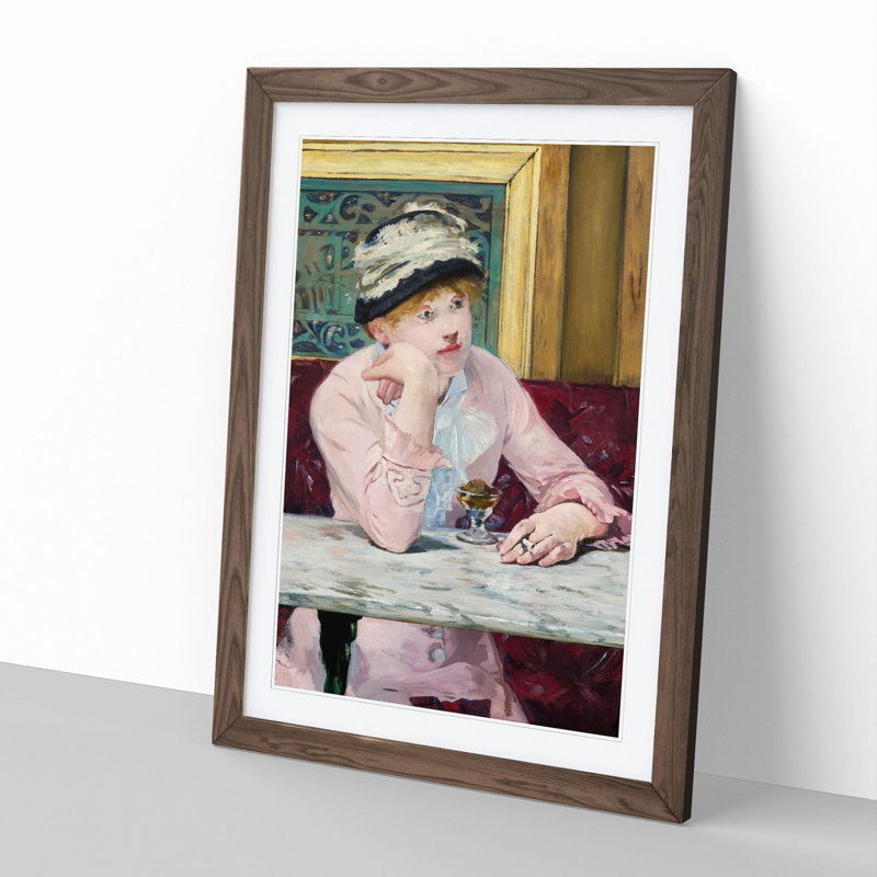 Plum Brandy by Edouard Manet - Framed Print, 65cm H x 48cm W x 2cm D, Walnut Framed