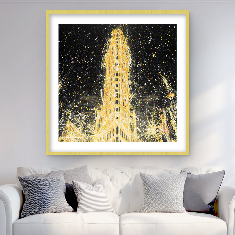 Abstract Flatiron Building | Bedroom Cities Framed Print