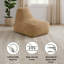 Brown Armless Faux Fur Gaming Bean Bag Chair
