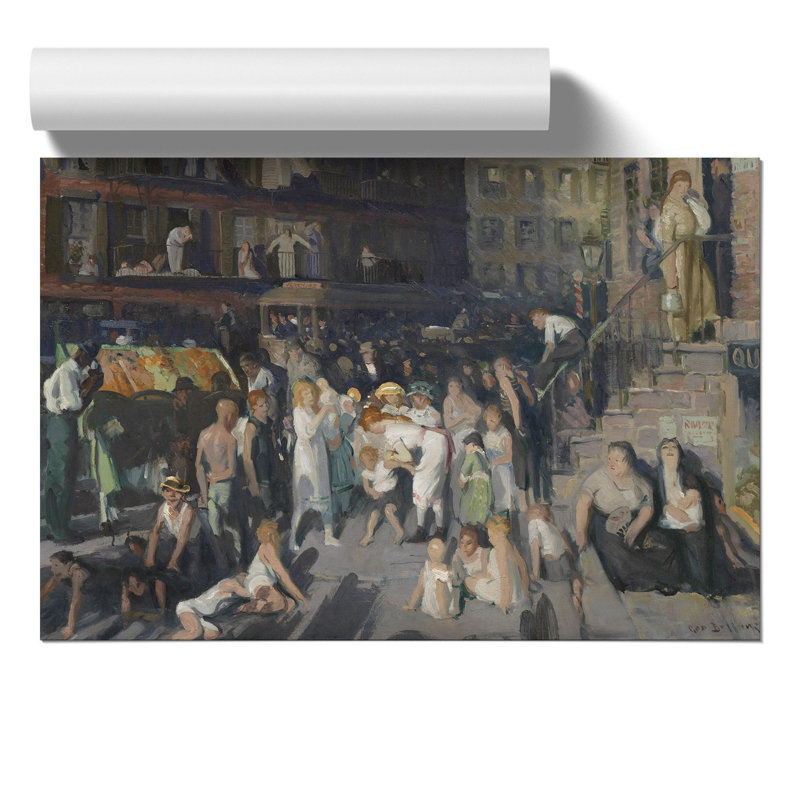 Cliff Dwellers by George Bellows - Wall Art, 30cm H x 42cm W x 0.1cm D, Unframed