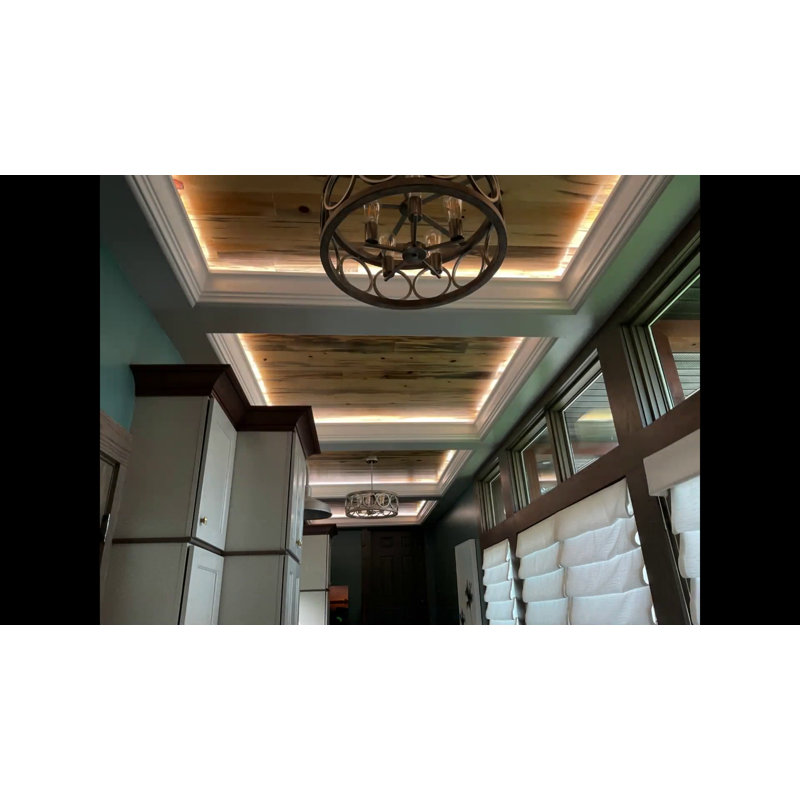 3.5'' H x 96'' W x 2'' D White Plastic Crown Molding