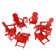 Shaunna Plastic Adirondack Chair with Table and Ottoman