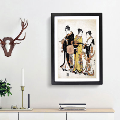 Masquerading as Komuso by Torii Kiyonaga - Picture Frame Painting Print