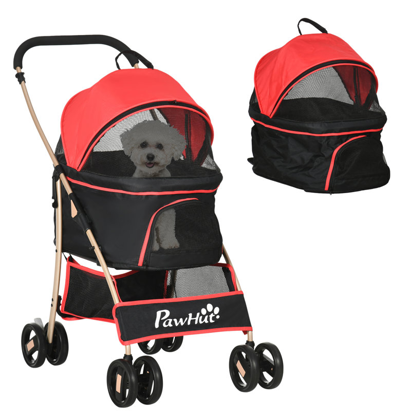 Foldable Pet Stroller, Orange