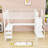 Metal Loft Bed With Open Wardrobe, LED Light, Desk, Charing Station And Storage Stair-116532766-118659725
