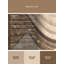 Tapis à motif arc lavable à la machine en brun - beige-109918979
