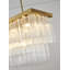 Lustre en verre nervuré 14 lumières Modern