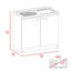 Lavabo utilitaire rectangulaire et armoire à 2 portes-2007935214-2010258732