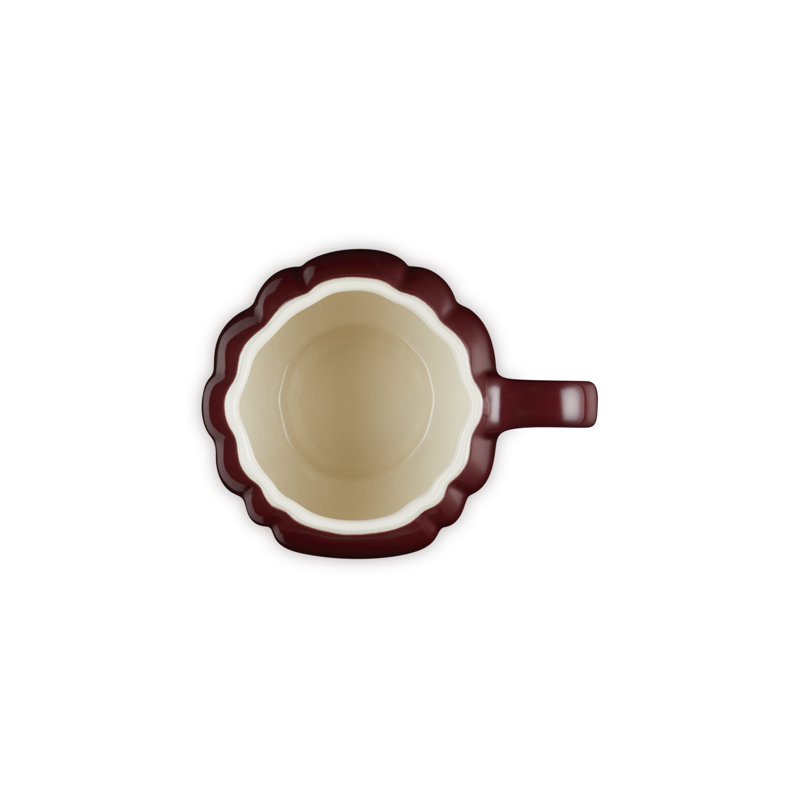 Le Creuset Stoneware Pumpkin Mug With Lid, 14 Oz. - Persimmon, Red
