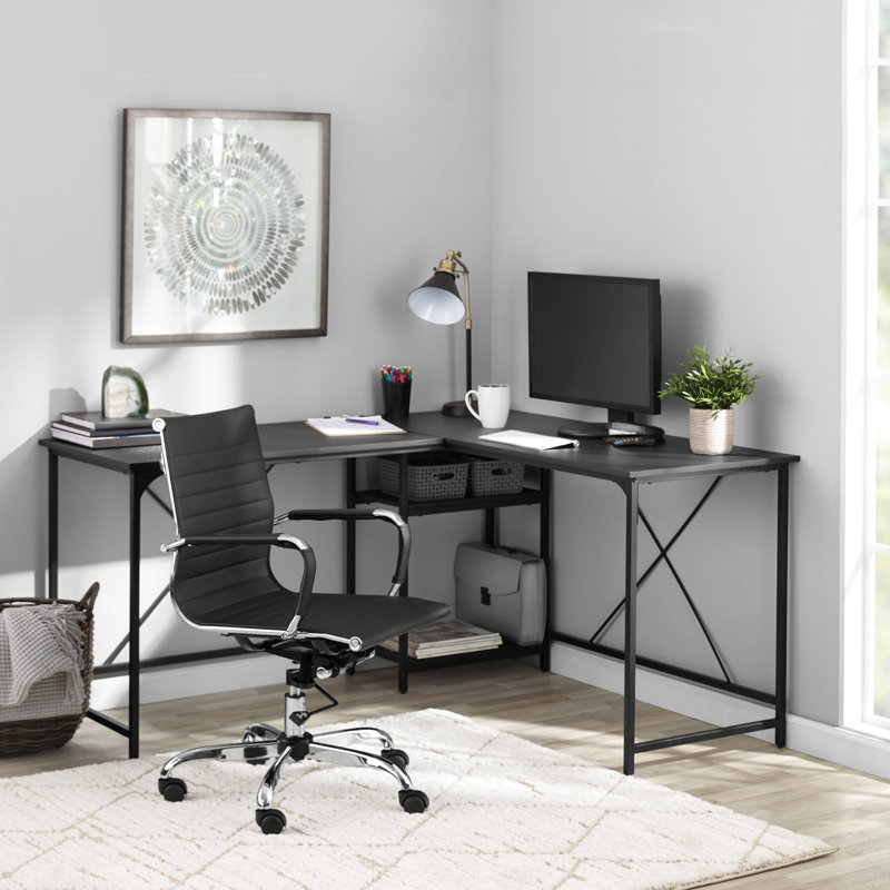 Bureau en L avec rehausse