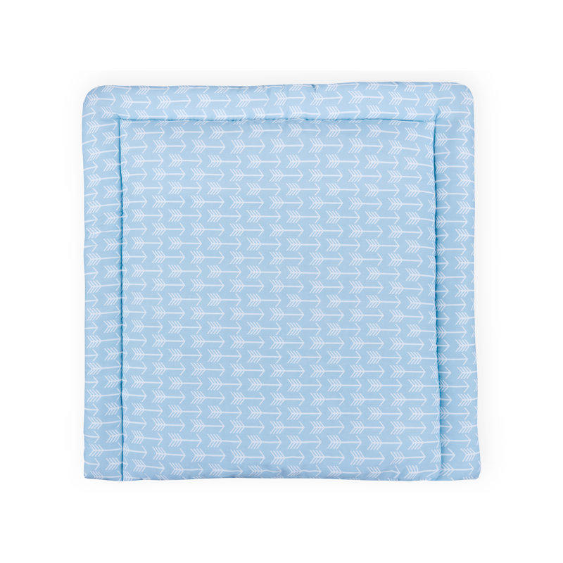 Arrow Cotton Changing Mat, 75cm H x 85cm W x 4cm D, Blue