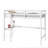 Twin High Loft Bed, Rubber Wood  Loft Bed With Safety Guardrail, Built-In Desk, Ladder,White-87897587