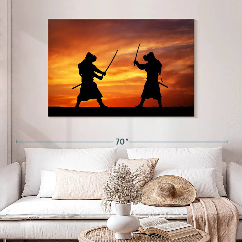 Leisha Samurai Sunset Duel, 8" H x 12" W