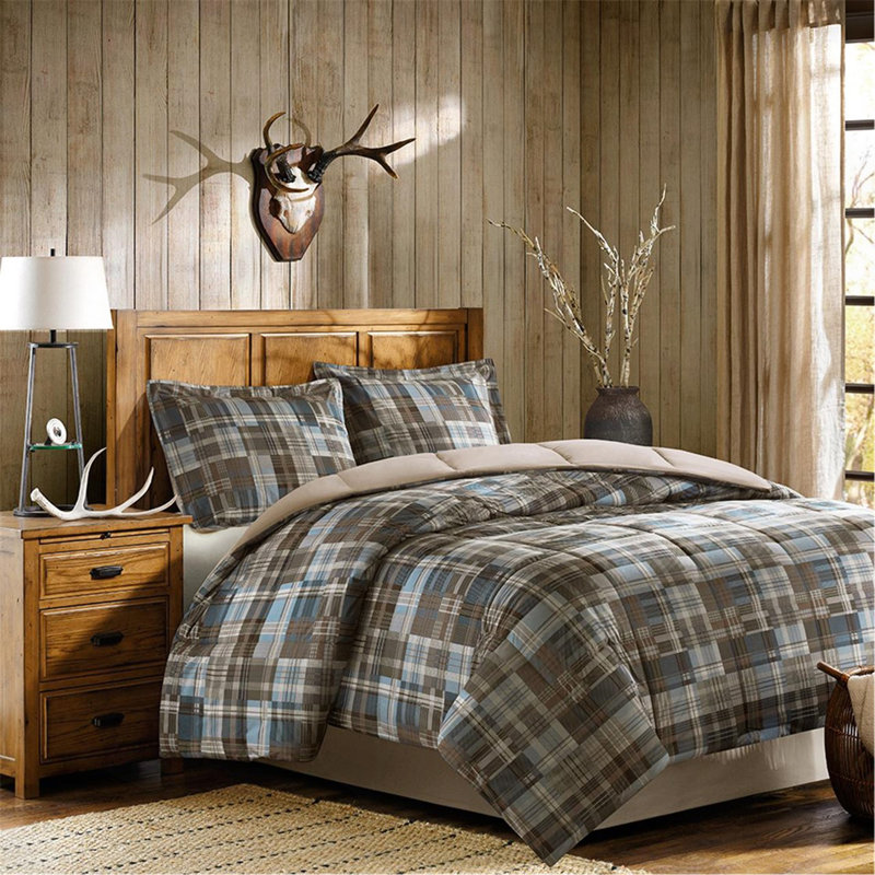 Ensemble d'édredon simple en duvet synthétique, Édredon simple + 2 taies décoratives