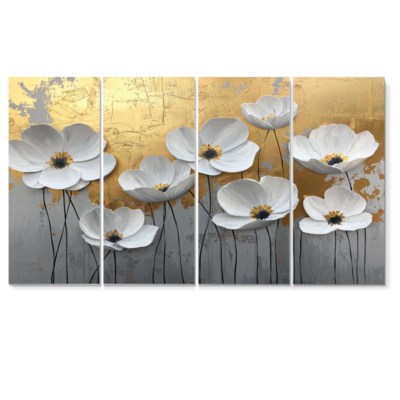 Goodwyn - coquelicot, art mural traditionnel, H 32 po x l 64 po