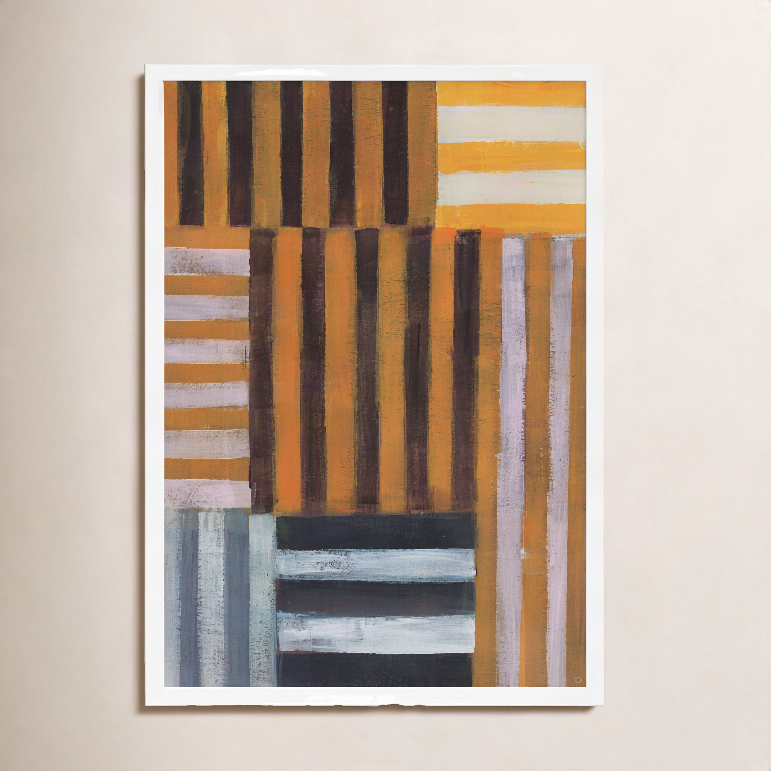 Back-and-Forth 1 Print by Anne-Marie Olczak, 38" H x 30" W, Framed Print Paper without Mat, White