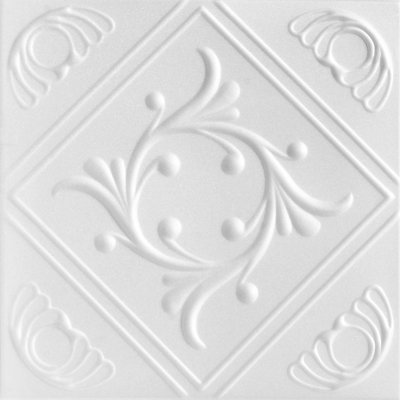 Diamond Wreath 1.6 ft. x 1.6 ft. Polystyrene Glue-up Ceiling Tile