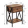 Kempst 22" Tall Nightstand, End Side Tables with Storage Drawer and Open Wood Shelf for Bedroom