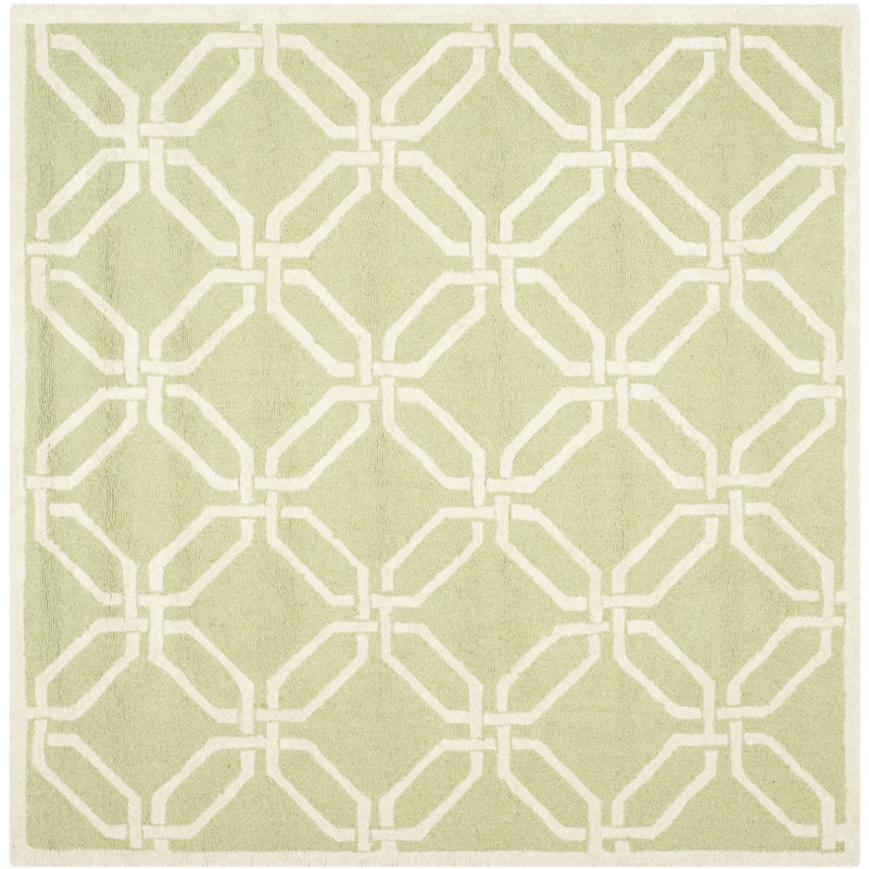 Cambridge Hand Tufted Wool Geometric Rug, Square 6'