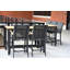 Narrow Counter Height 56" Teak and Aluminum Table-38439897