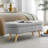Ottoman Oval Storage Bench, Rubber Wood Legs-490534339