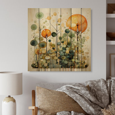 «Keijon Green Orange Harmonious Balance II» sur impression sur bois