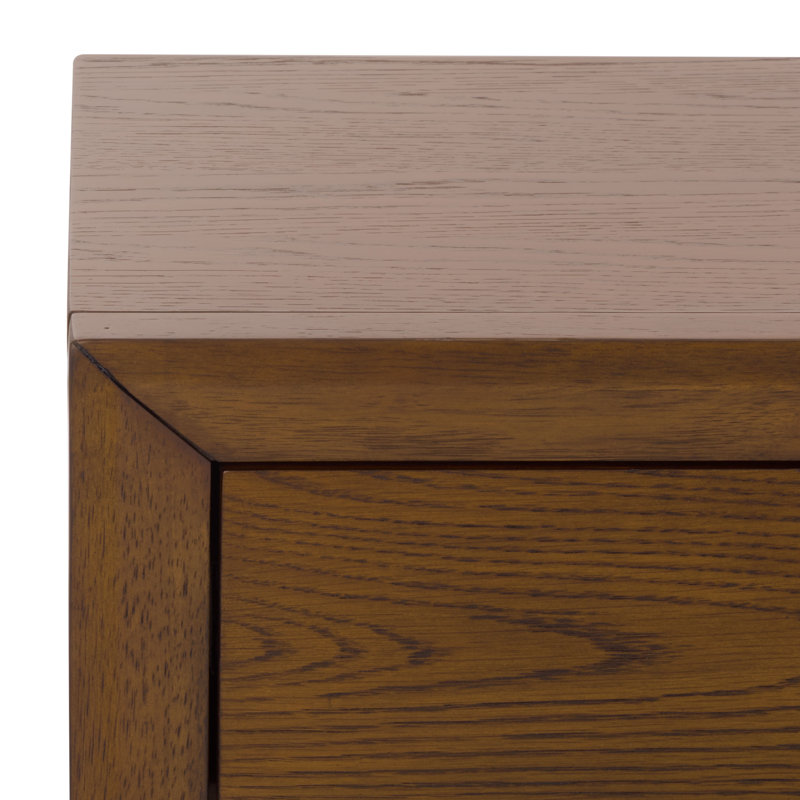 Darnell Wood 1 Drawer Nightstand, Medium Oak