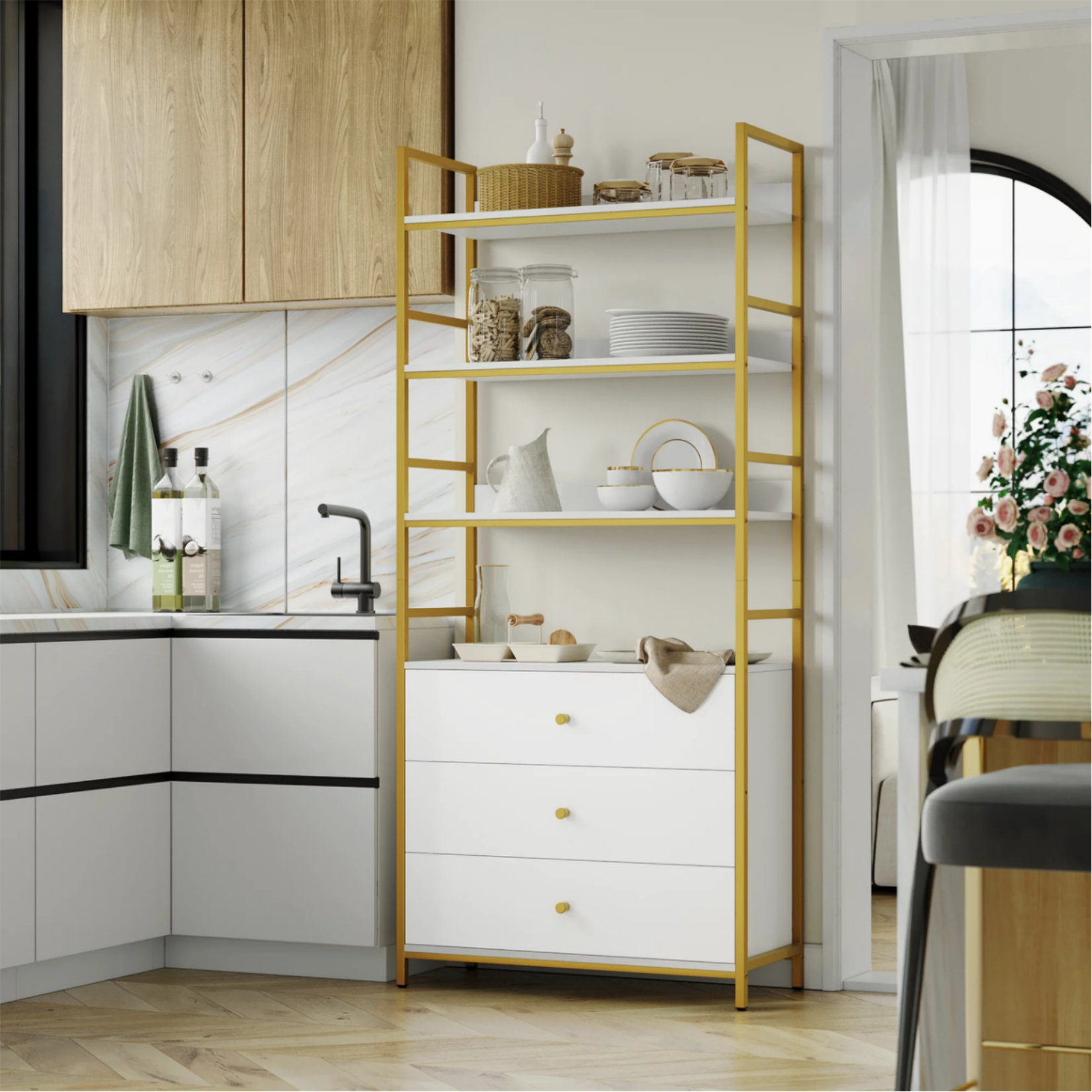 Willa Arlo Interiors Paugh 71.2'' H x 31.5'' W Iron Standard Bookcase