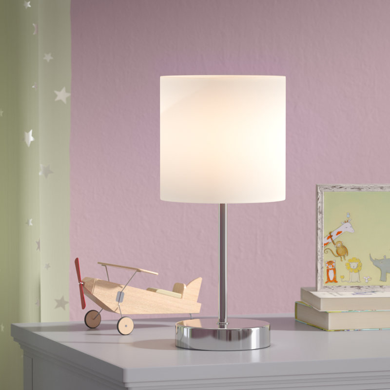 Lampe de table chromée 11 po Amandev, Blanc, Non, Oui