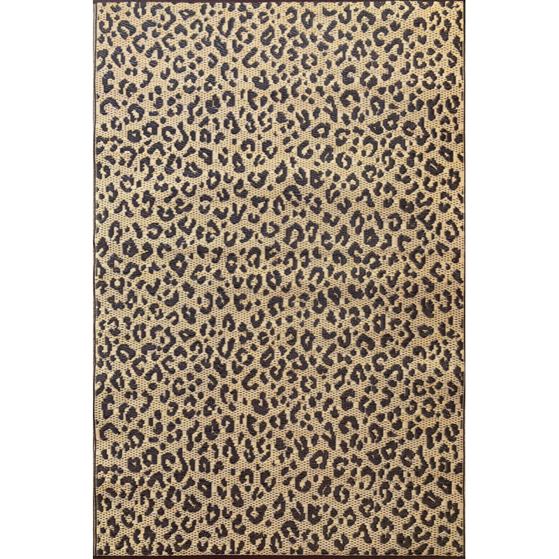 Tapis intérieur / extérieur en polypropylène à imprimé animal, Rectangle 4 pi x 6 pi