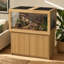 Enceinte en chêne stratifié 47,2 po avec armoire de rangement et portes coulissantes en verre