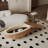 47'' Oval Coffee Table With Storage Solid Wood Veneered Modern Coffee Table Accent Tea Table For Living Room, Bedroom, Apartment Or Office-34129722