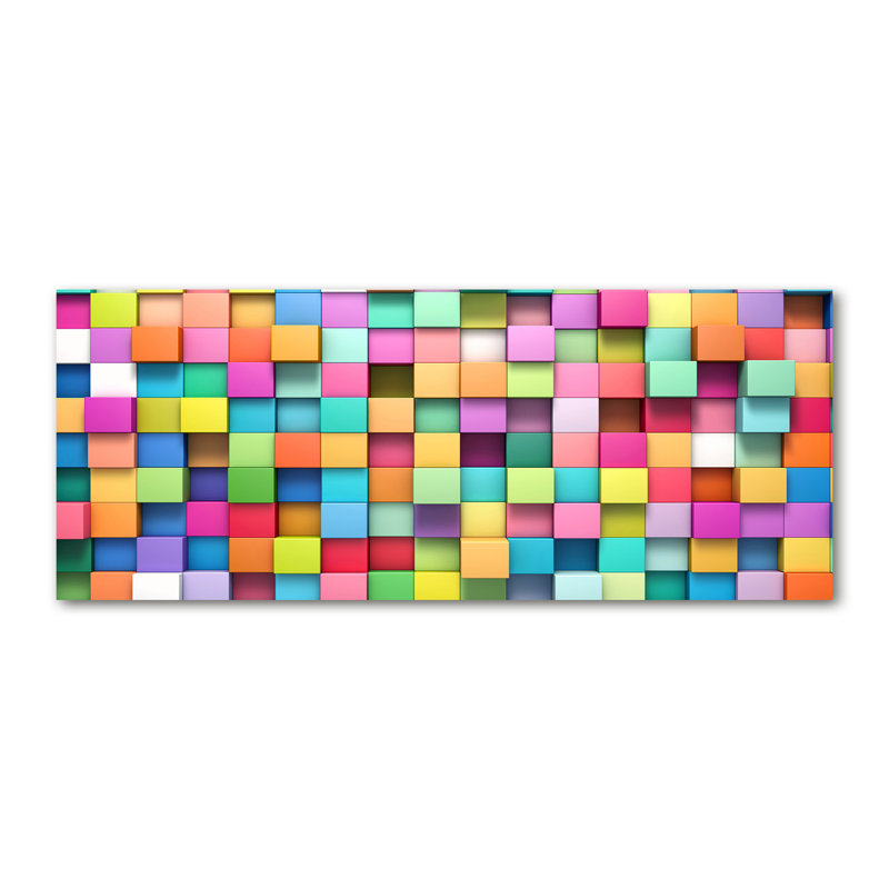 Colorful Squares - No Frame Print on Canvas