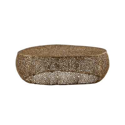 Oval Aluminum Frame Coffee Table