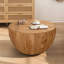 Table basse 35,43 "en forme de seau de style rétro pour bureau, salle à manger et salon, naturel-283923235-297676835