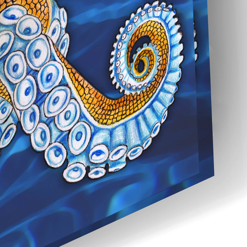  «Octopus» par Tim Jeffs, art mural en verre acrylique, H 16 po x l 24 po