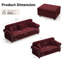 Canapé avec repose-pieds - Chesterfield moderne de style Mid-Century, capitonné, garniture cloutée, accoudoirs roulés-133070734