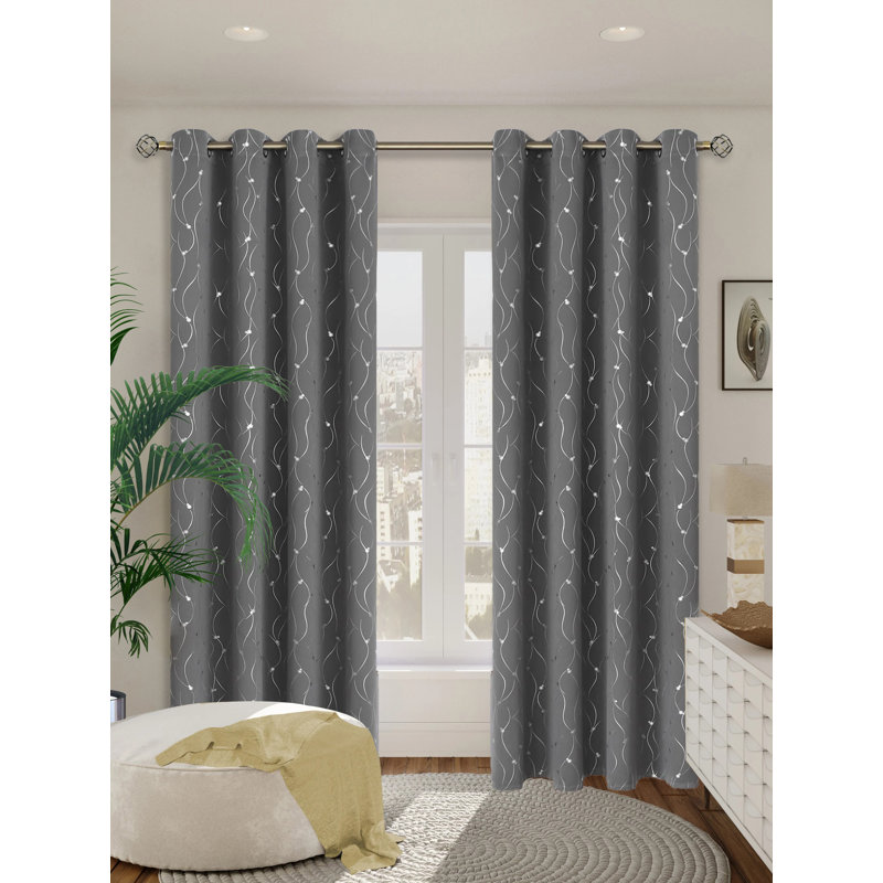 Room Darkening Curtains,2 Panels Set, 52" W x 95" L