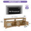  Console 59 po à DEL avec console de charge et tablettes réglables pour téléviseurs de 65 po Boho