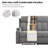 5‑Seat Manual Reclining L-Shaped Sectional Sofa Designed with a stationary middle seat that stays fixed in place-1918033313