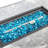 Steel Fire Pit Table With Marble Tile Tabletop, Glass Wind Guard And Lid